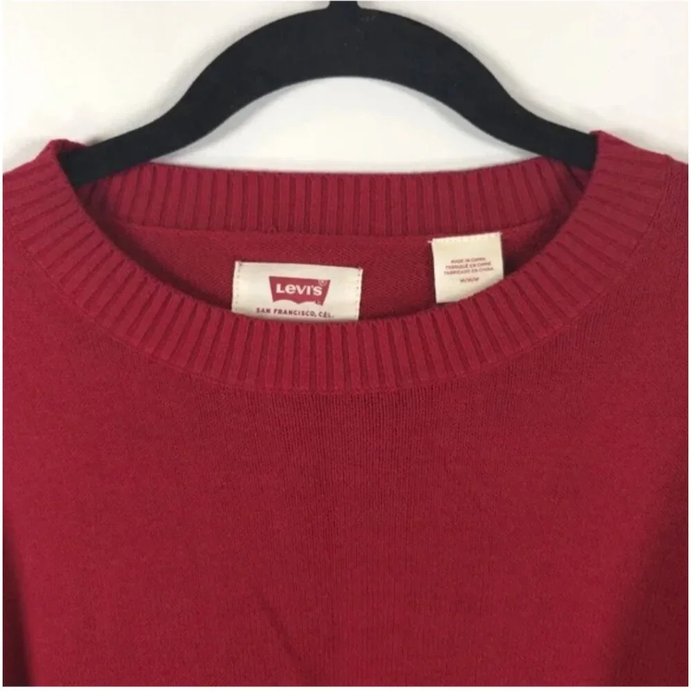 NWT‎ LEVI’S RELAXED Rib Crew Neck Rib Cuffs Knit Pullover Sweater UNISEX Size M